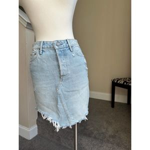 GRLFRND Rhoda high rise denim mini skirt, size 25